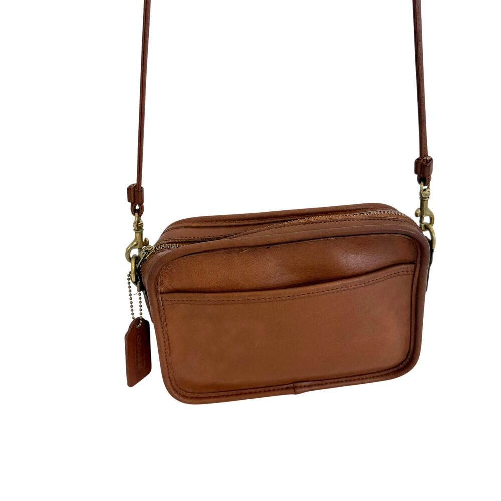 Coach Vintage Crossbody Carnival Camera Bag Leather Brown British Tan 9925
